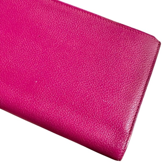 Authentic HERMES Pink Leather Eazip Slim Wallet Passport Holder with Box - Picture 14 of 14